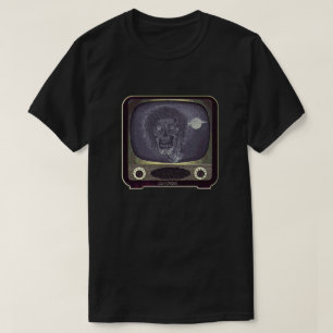 T-shirt Zombie à la télévision - Or