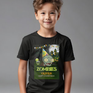 T-shirt Zombie Anniversaire Garçon Drôle Monstre Halloween