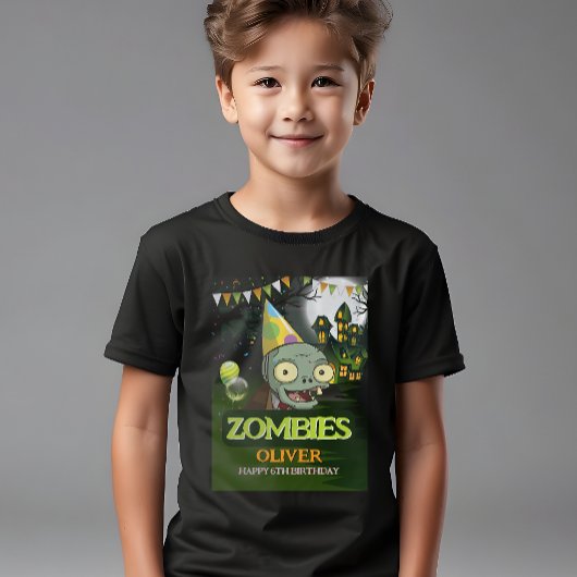 T-shirt Zombie Anniversaire Garçon Drôle Monstre Halloween