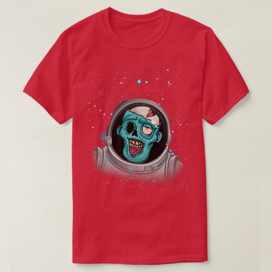 T-shirt Zombie Apocalypse Astronaut Espace Halloween Zombi (Design devant)