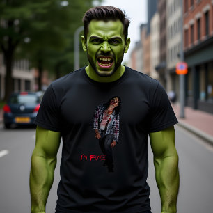 T-shirt Zombie avec citation "Je vais bien"