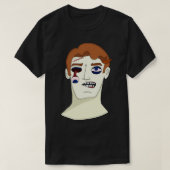 T-shirt Zombie avec goutte d'oeil (Design devant)
