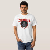 T-shirt ZOMBIE avec tête rouge (Devant entier)