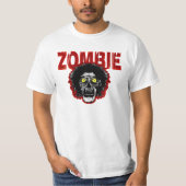 T-shirt ZOMBIE avec tête rouge (Devant)