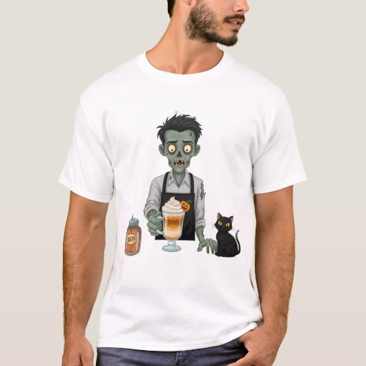 T-shirt Zombie Barista (Devant)