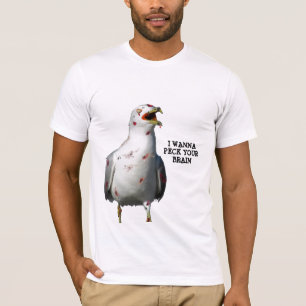 T-shirt Zombie Bird veut vérifier votre cerveau
