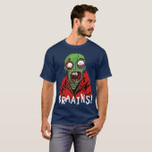 T-shirt Zombie Braains Halloween fille (Devant entier)