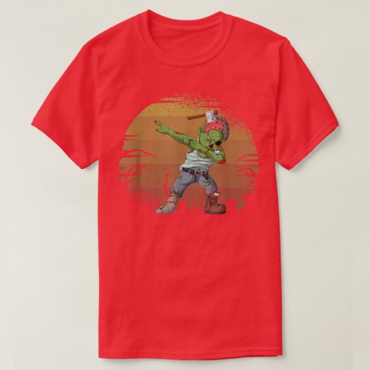 T-shirt Zombie Brain Funny Zombies Dab D (Design devant)