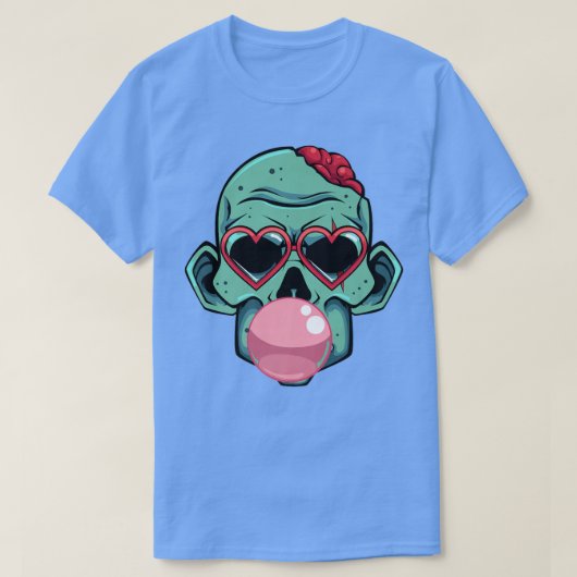 T-shirt Zombie Bubblegum Lazy Costume d'Halloween drôle Mo (Design devant)