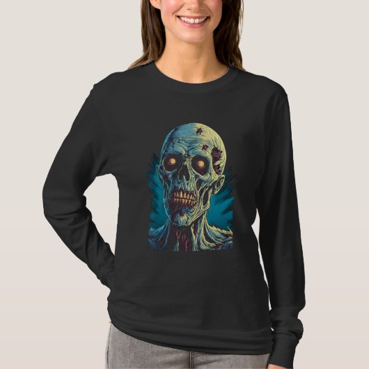 T-shirt Zombie by Haunted Horror Halloween 7 (Devant)