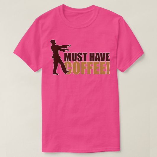 T-shirt Zombie café (Design devant)