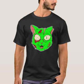 T-shirt Zombie Cat Lazy Halloween Costume Scary Creepy Spo