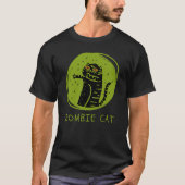 T-shirt Zombie Chat Funny Halloween Éffrayant (Devant)