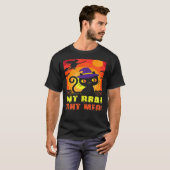 T-shirt Zombie Chat Humoristique Wain Cerveau Droite Meow  (Devant entier)