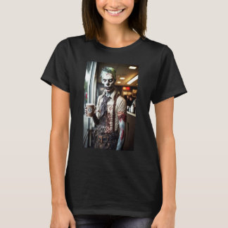 T-shirt Zombie Coffee Barista   Zombies In Everyday Life S
