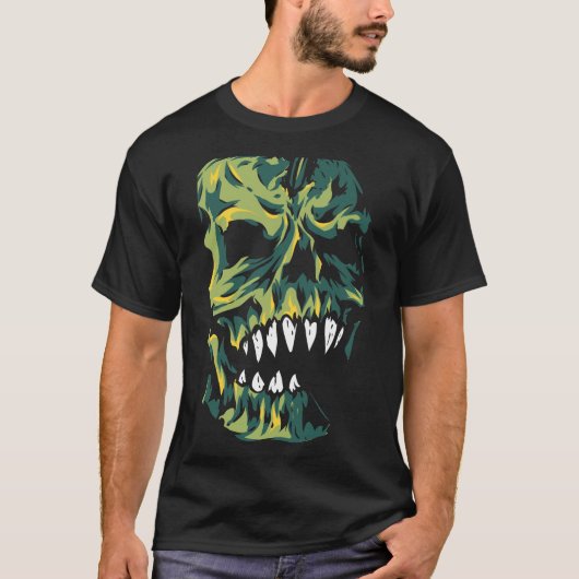 T-shirt Zombie crâne (Devant)
