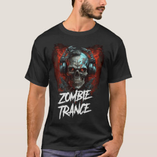 T-shirt Zombie crâne techno dj