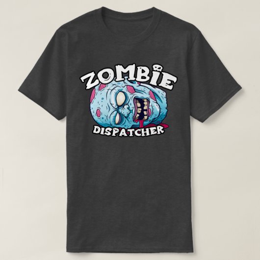 T-shirt Zombie DISPATCHER Halloween simple costume (Design devant)