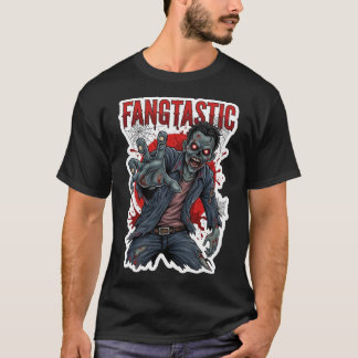 T-shirt Zombie effrayant tendant la main avec des yeux bri