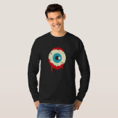 T-shirt Zombie Eyeball Spooky Halloween Scary Zombies Men (Devant entier)