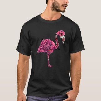 T-shirt Zombie Flamingo Spooky Creepy Halloween Costume Wo
