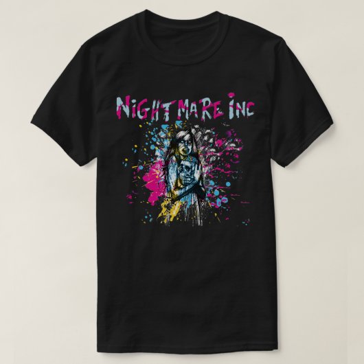 T-shirt Zombie Girl Nightmare inc (Design devant)