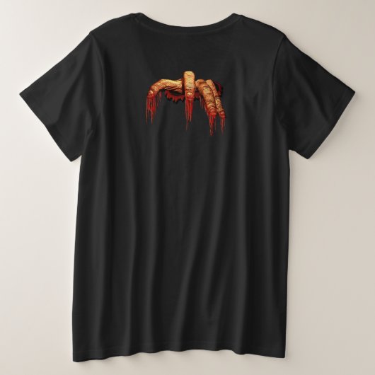 T-shirt Zombie Halloween Plus Taille Costume Zombi (Design dos)
