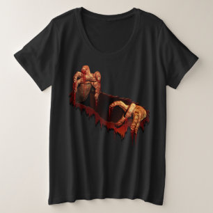T-shirt Zombie Halloween Plus Taille Costume Zombi