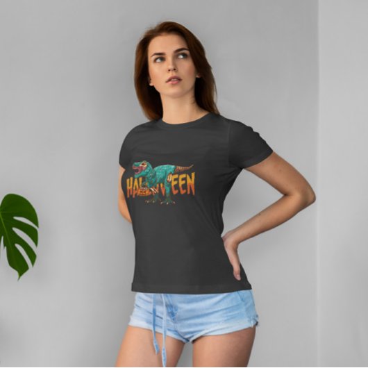 T-shirt Zombie Halloween T Rex