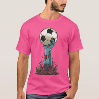 T-shirt Zombie Hands Soccer Funny Horror Scary Halloween C