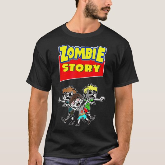 T-shirt Zombie Histoire Halloween Zombies Jouet amusant Gr (Devant)