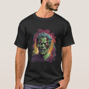 T-shirt Zombie Homme Face Halloween Costume d'horreur de n