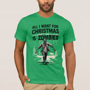 T-shirt Zombie Hunter Christmas Wish Zombies pour Noël