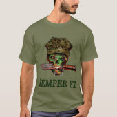 T-shirt Zombie Marine Dagger, Semper Fi, Personnaliser, (Devant)