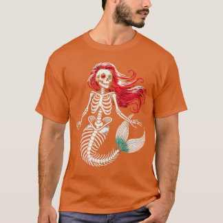 T-shirt Zombie Mermaid Halloween Costume Spooky Trick Or T