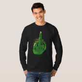 T-shirt Zombie Middlefinger Brave Person (Devant entier)