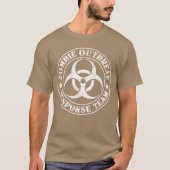 T-shirt Zombie Outbreak Responseeseeam White Version garço (Devant)