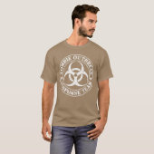 T-shirt Zombie Outbreak Responseeseeam White Version garço (Devant entier)