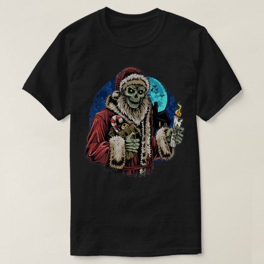 T-shirt Zombie Père Noël drôle Sarcastique mauvais Noël (Design devant)