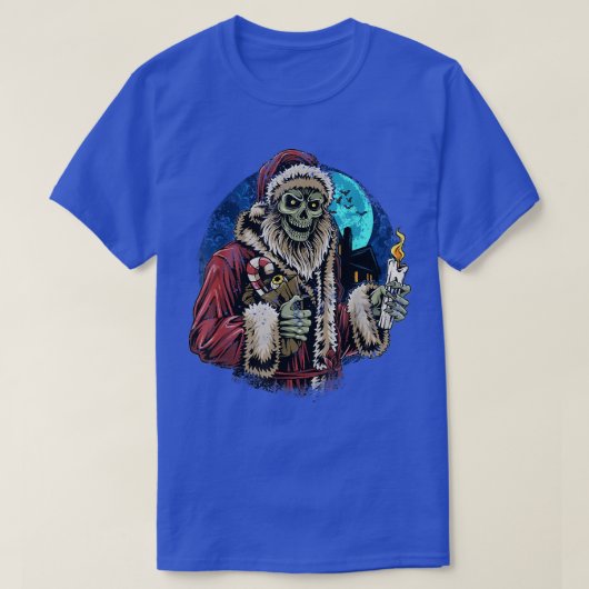 T-shirt Zombie Père Noël drôle Sarcastique mauvais Noël  (Design devant)