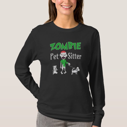 T-shirt Zombie Pet Sitter (Devant)