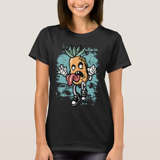 T-shirt Zombie Pineapple Graphic Zombie Halloween Costume (Devant)