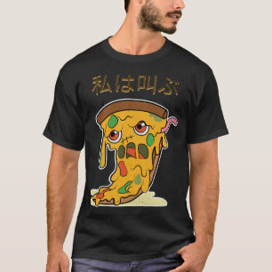 T-shirt Zombie Pizza Funny Halloween Kawaii Zombie Aliment