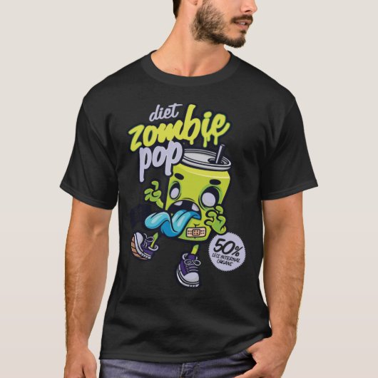 T-shirt Zombie Pop Sugar Free Funny Saying Humor Quotes (Devant)