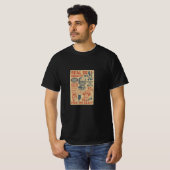 T-shirt zombie rétro. (Devant entier)