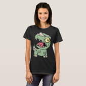 T-shirt Zombie Rex Dinosaur  For Boys Mummy Halloween (Devant entier)