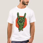 T-shirt Zombie Rock sur la main ! (Devant)