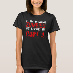 T-shirt Zombie Running Design Pour Hommes Femmes Halloween