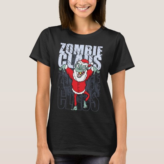 T-shirt Zombie Santa Claus Saisons Manger Drôle Noël (Devant)