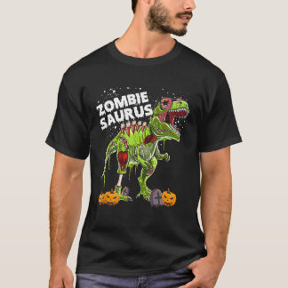T-shirt Zombie Saurus Halloween Kids Dinosaur rex